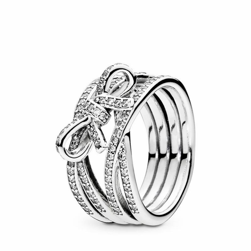 Pandora Delicate Sentiments Statement Ring Ireland - Sterling Silver/Cubic Zirconia - 691783FLE